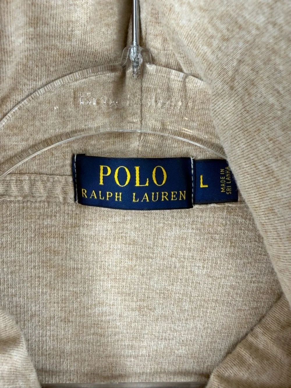 Polo by Ralph Lauren Beige/Tan Full-Zip Hooded Sweater